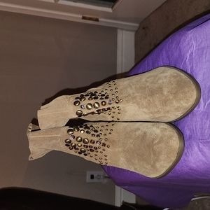 Anne Klein Embellished Stud Boots
